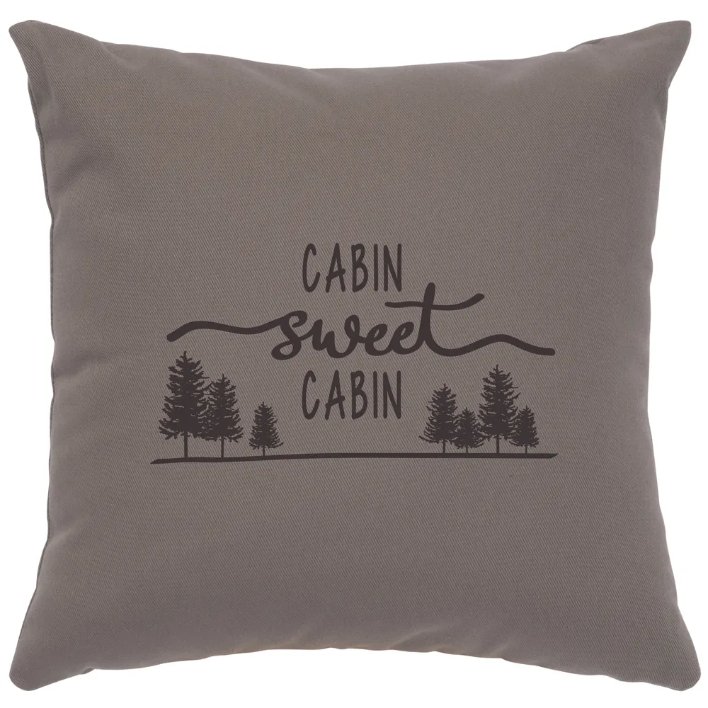 Image Pillow - Sweet Cabin - Cotton Chrome