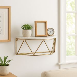 ESSEXPORT WHITE WALL SHELF 7 (IN) 12
