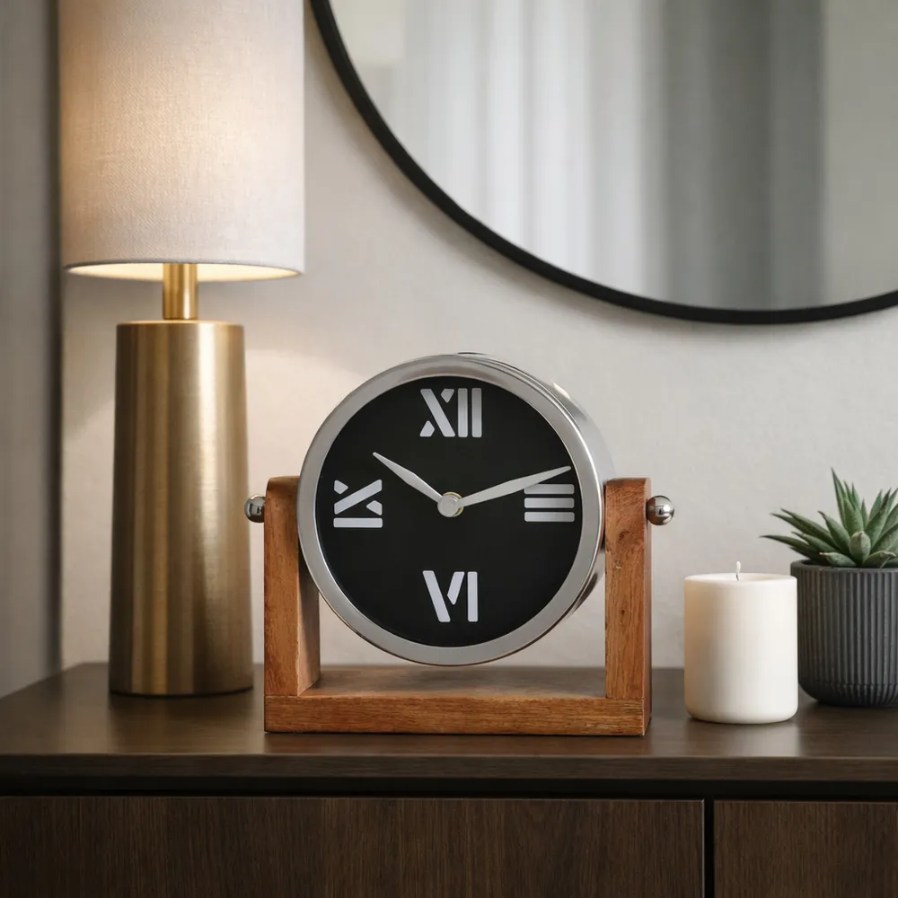 CELIAROSE BLACK CLOCK 7 (IN)
