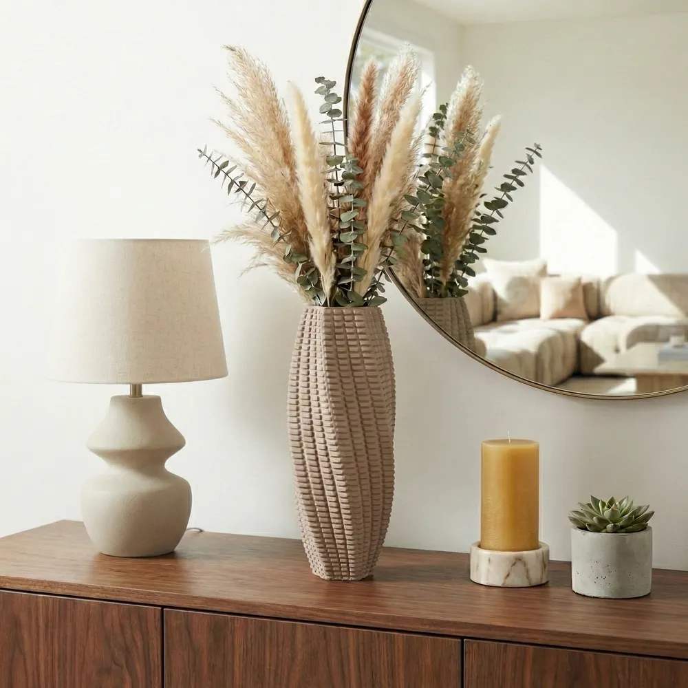 ELWINROSE GRAY VASE 19 (IN)