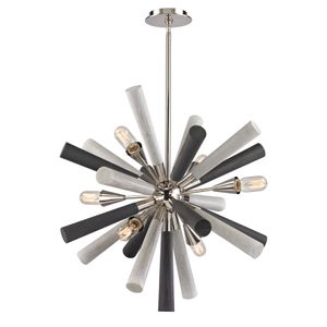 Solara 28'' Wide 6-Light Chandelier - Polished Nickel 1