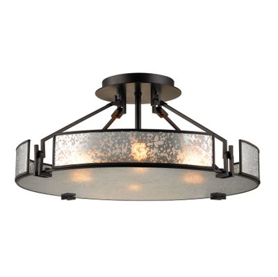 Lindhurst 21″ Wide 4-Light Semi Flush Mount - Oil Rubbed Bronze