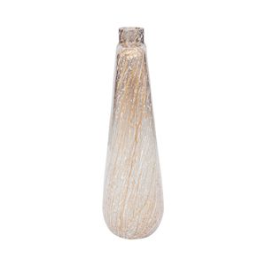 STONEWOOD IVORY GLASS VASE 16 (IN) 5
