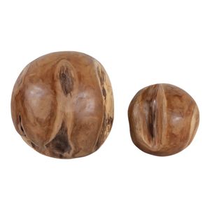 HEATHMOOR SET OF 2 BROWN ORBS 12 (IN) 8