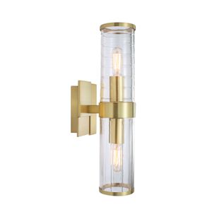 Stripe 15.25'' High 2-Light Sconce - Satin Brass 1
