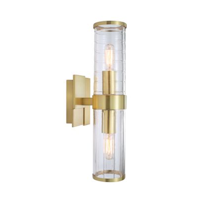 Stripe 15.25″ High 2-Light Sconce - Satin Brass
