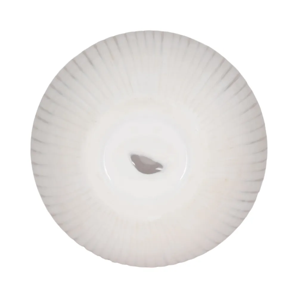 RAMONASHAW WHITE GLASS VASE 13 (IN)