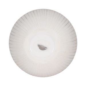 RAMONASHAW WHITE GLASS VASE 13 (IN) 7