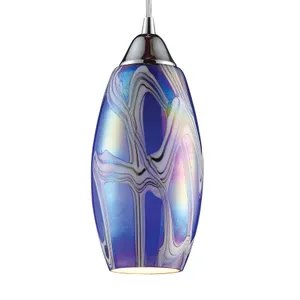 Iridescence 5'' Wide 1-Light Mini Pendant - Satin Nickel 4