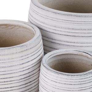 RAYMONDHAVEN SET OF 3 WHITE PLANTER 9 (IN) 7