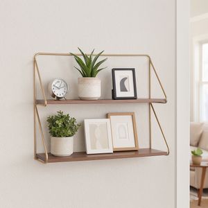 LUCASDALE GOLD WALL SHELF 17 (IN) 5