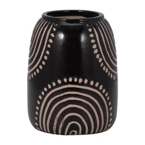 NORAMILL BLACK VASE 9 (IN) 4