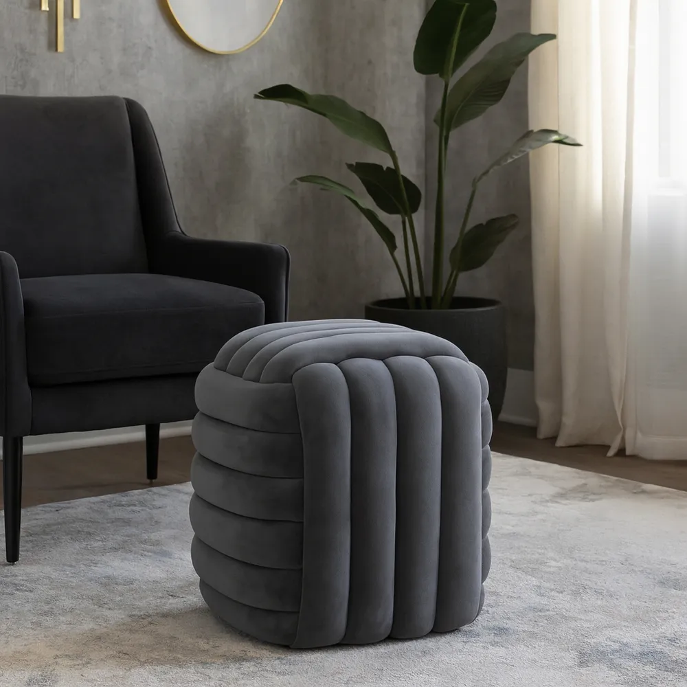 COLEOAK GRAY STOOL 19 (IN)