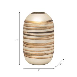 CARLTONLAND GOLD GLASS VASE 14 (IN) 10
