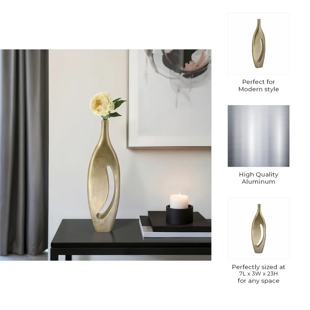COLVINRUN GRAY VASE 23 (IN)