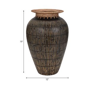 GILBERTLAND BLACK VASE 19 (IN) 9