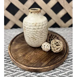 Dark Wood Round Plate 12x12x1in 2