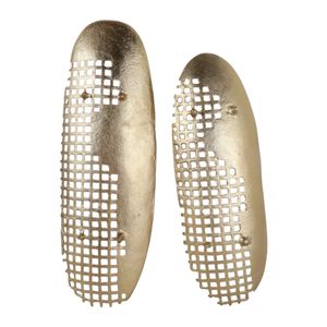 GIFFORDMORE SET OF 2 GOLD TRAY 2 (IN) 8