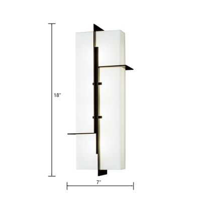 Matrix 18″ High Integrated LED Outdoor Sconce - Matte Black