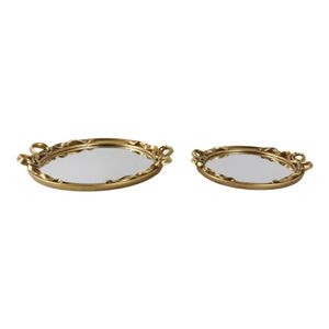 BRAMWIND SET OF 2 GOLD TRAY 2 (IN) 1
