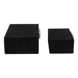 RAYMOND SET OF 2 BLACK BOXES 5 (IN) 4