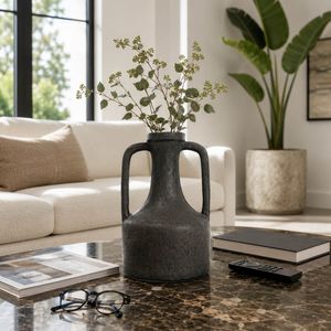 SHAYWICK BLACK VASE 16 (IN) 12
