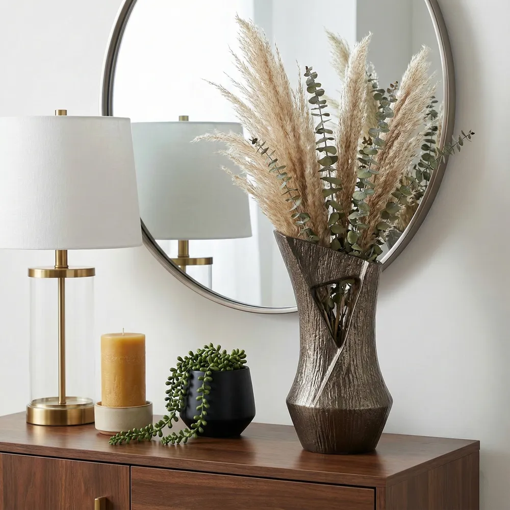 BRADENFIELD GRAY VASE 12 (IN)