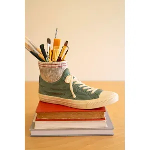Ceramic Sneaker with Socks Vase 1