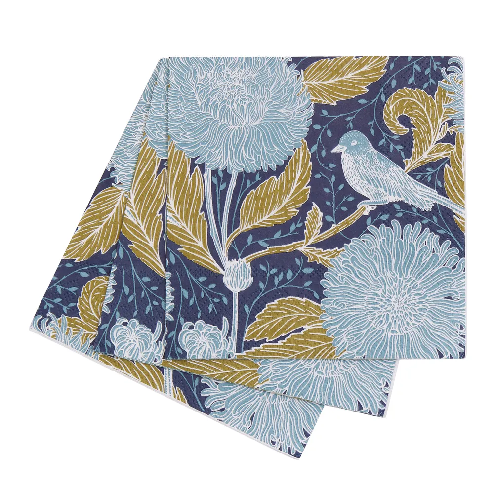 Chrysanthemum Bird Paper Cocktail Napkins (Pack of 25)