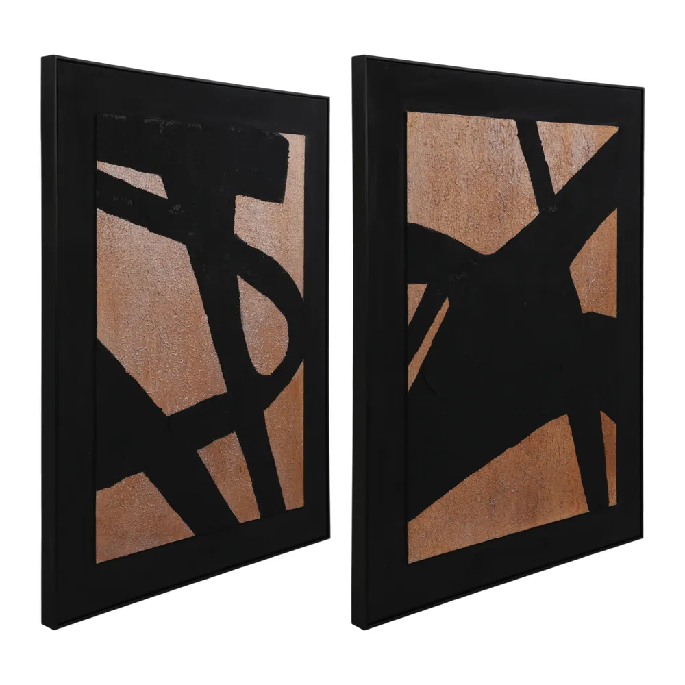 DRAYTONSTONE SET OF 2 BLACK ART 48 (IN)