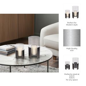 ELTONGATE SET OF 2 GRAY HURRICANE 14 (IN) 9