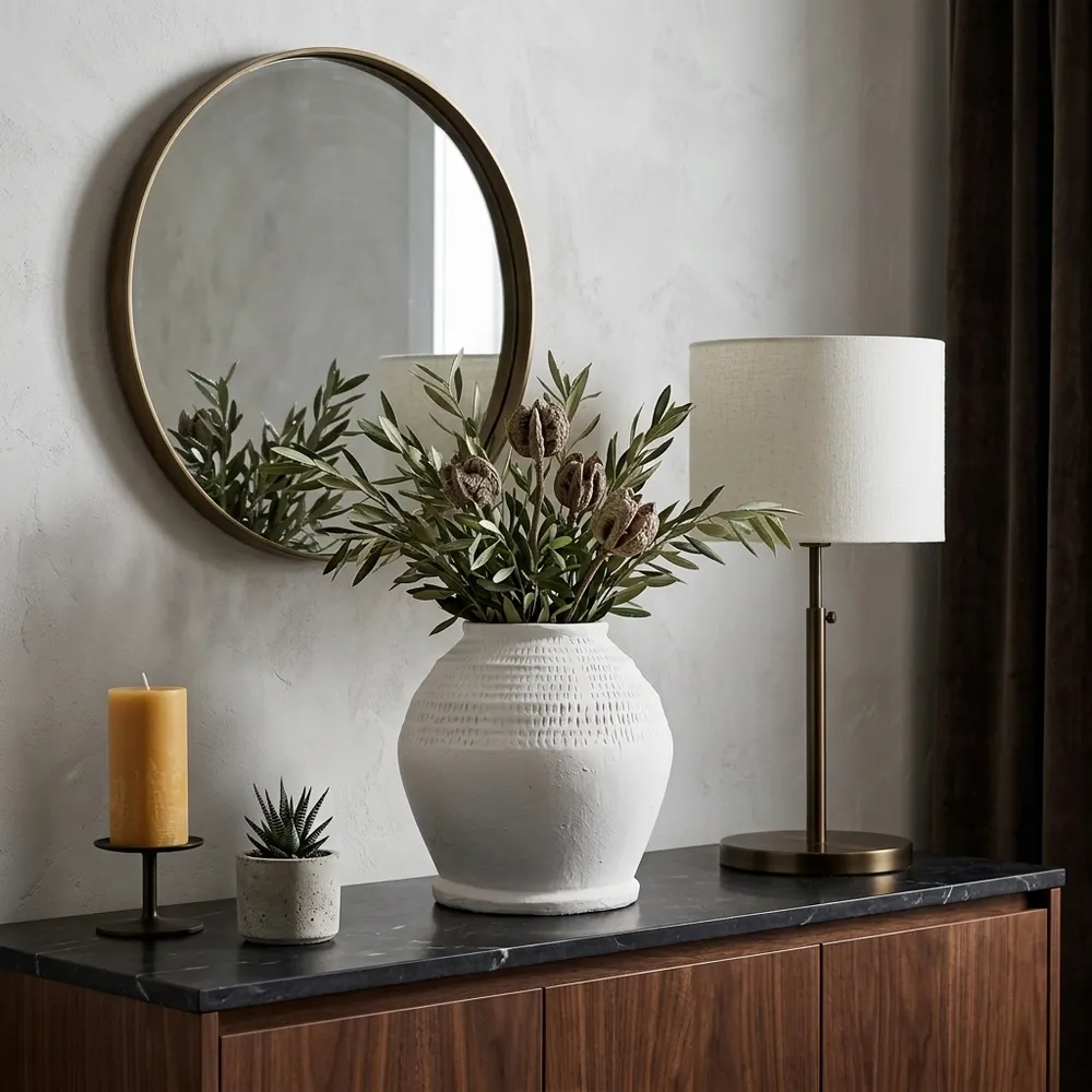ROWANWORTH WHITE VASE 12 (IN)