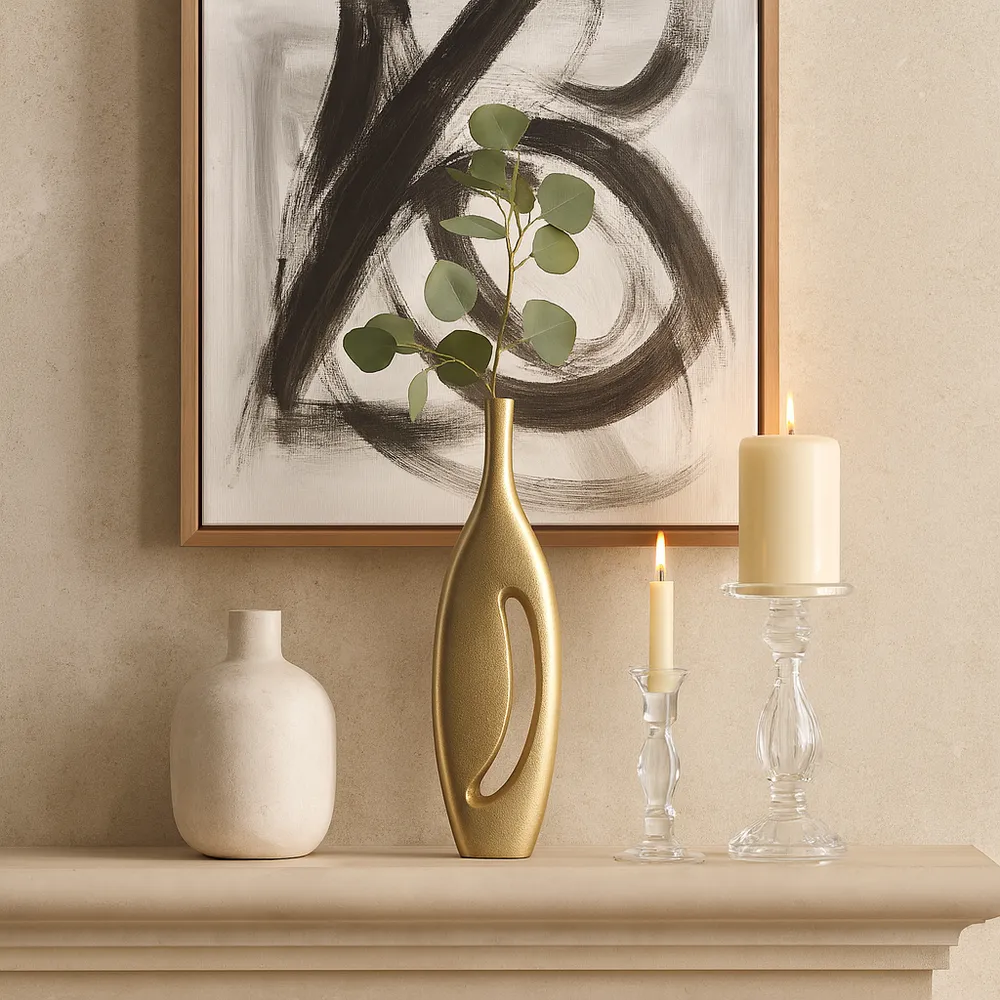 COLVINRUN GOLD VASE 23 (IN)