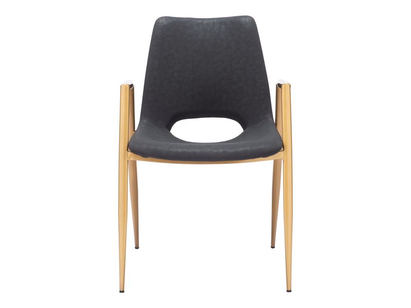 Desi Dining Chair Black & Gold 4