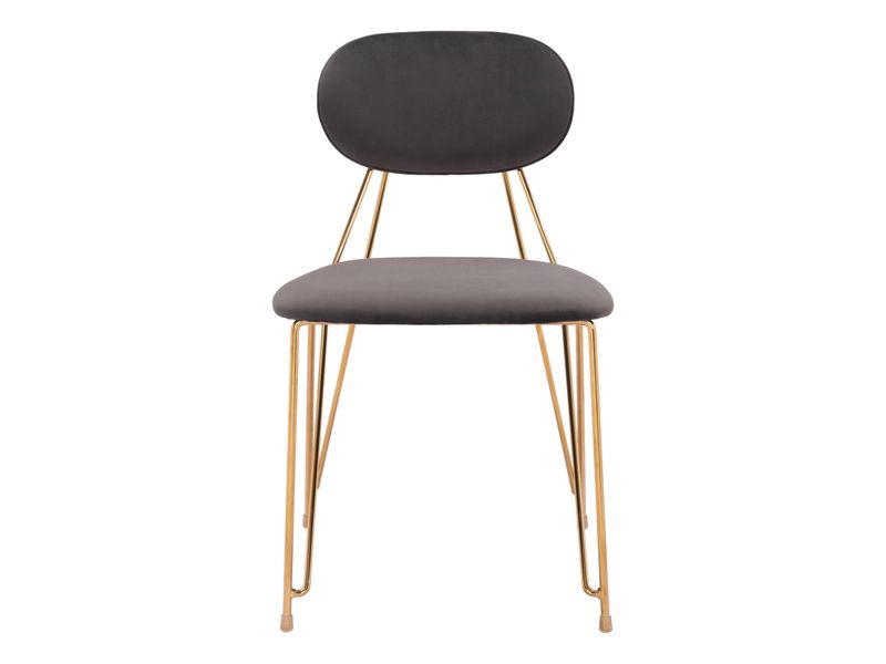 Georges Dining Chair Gray & Gold 4