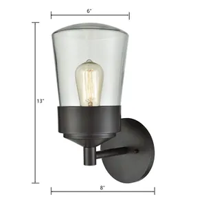 Mullen Gate 13'' High 1-Light Outdoor Sconce - Oil Rubbed Bronze 2