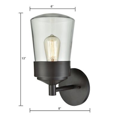 Mullen Gate 13″ High 1-Light Outdoor Sconce - Oil Rubbed Bronze