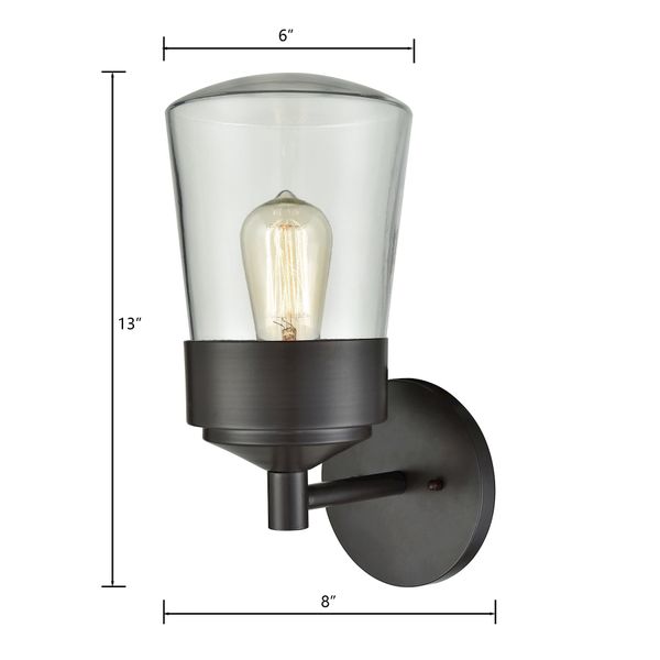 Mullen Gate 13'' High 1-Light Outdoor Sconce - Oil Rubbed Bronze
