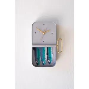 Hand-Painted Sardines Wall Clock 1