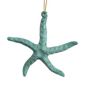 4-3/4" GREEN STARFISH CHRISTMAS ORNAMENT 1