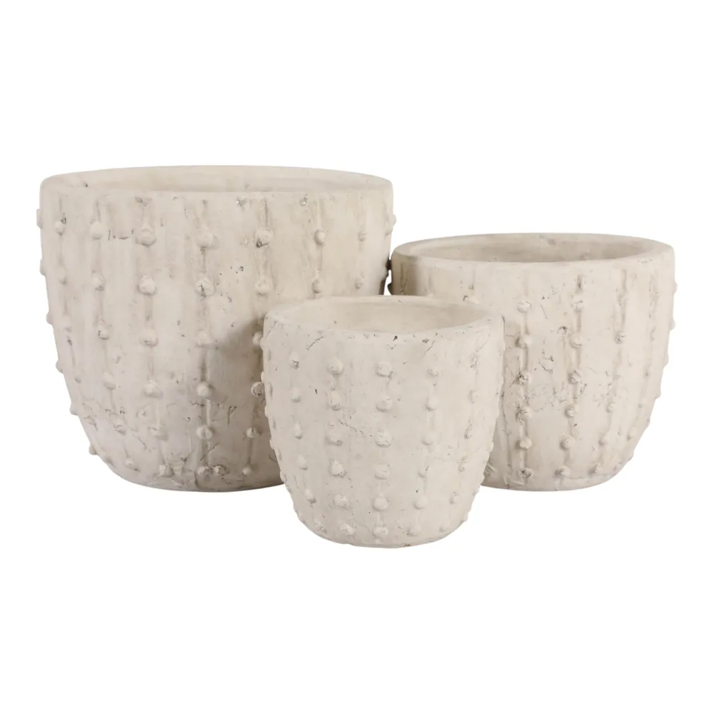 EDGEGATE SET OF 3 IVORY PLANTER 8 (IN)