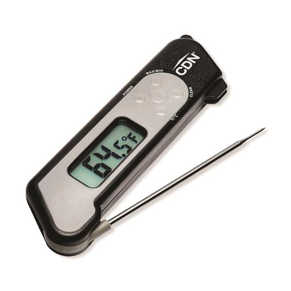CDN Thermometer, Digital Thermocouple, Folding, ProAccurate QuickRead, Black