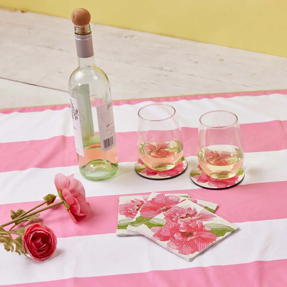 Pink Peony  Paper Cocktail Napkins (Pack of 25)