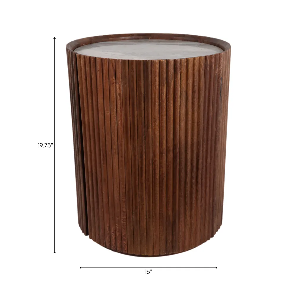 PRESTONPORT BROWN TABLE 20 (IN)