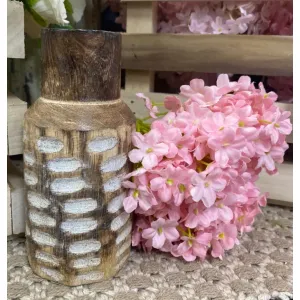 Wooden Vase 6x3x3in 1