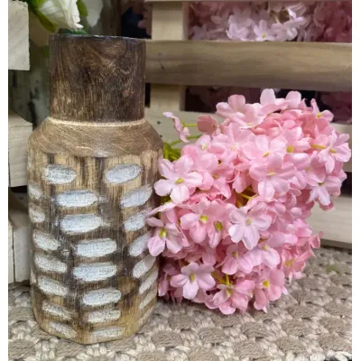 Wooden Vase 6x3x3in