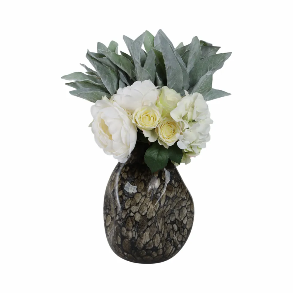 COLEGATE BROWN GLASS VASE 10 (IN)