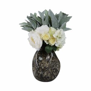 COLEGATE BROWN GLASS VASE 10 (IN) 3