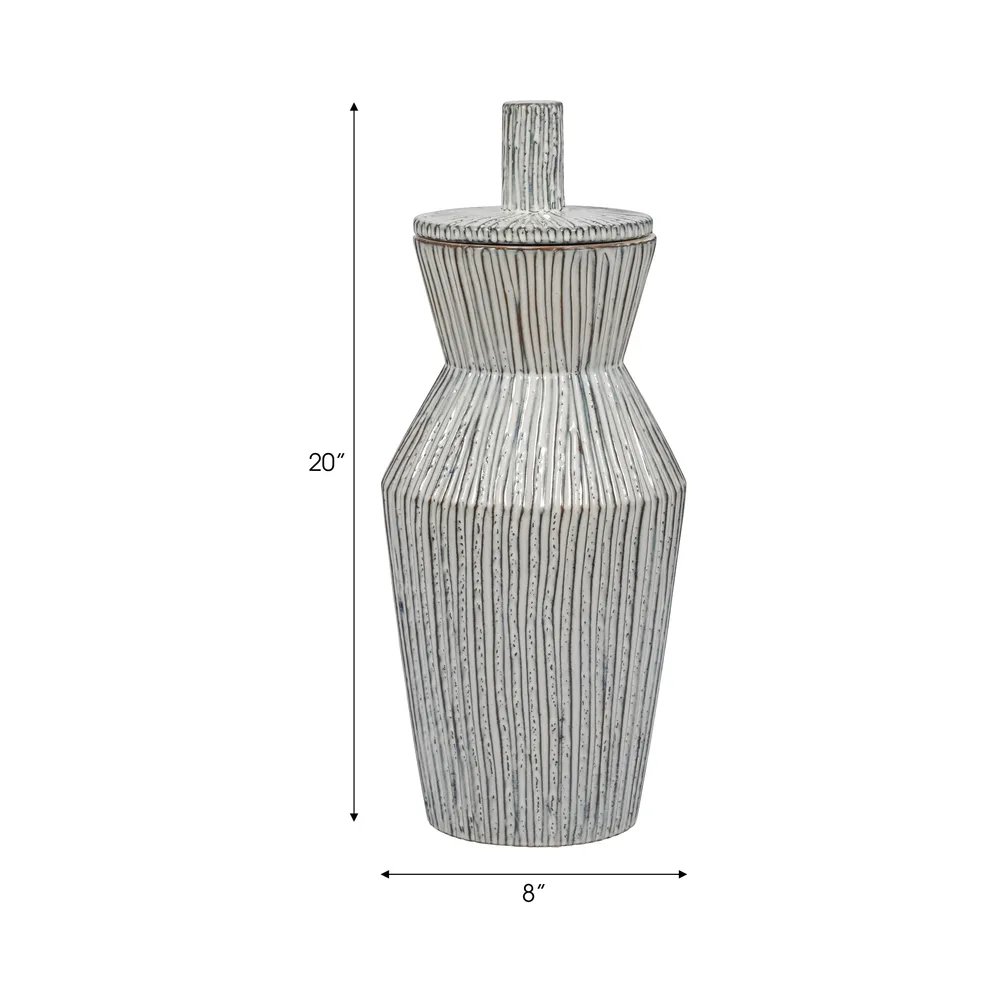 WRENTON WHITE VASE 20 (IN)