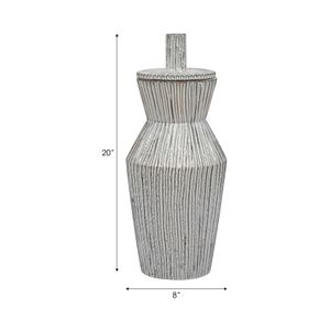 WRENTON WHITE VASE 20 (IN) 8